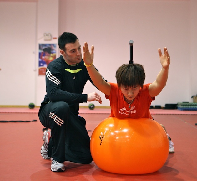 Chinese athletes train for the 2012 Summer Olympics with Athletes' Performance. 
