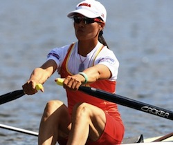 Chinese Rower Zhang Xiuyun at 2012 London Olympics.
