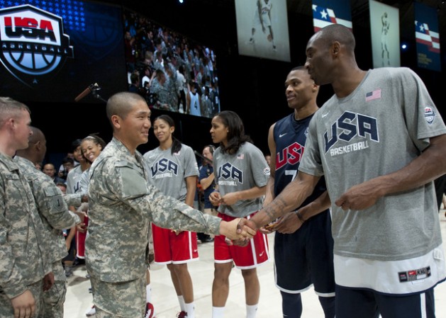 Kobe Bryant Meeting the Troops