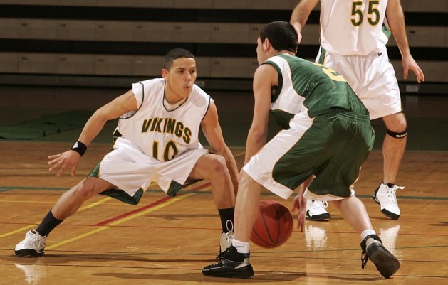 Defensive basketball stance