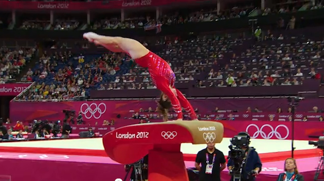 American gymnast McKayla Maroney vault. 