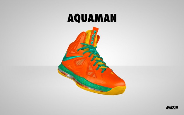 LeBron X Nike ID "Aquaman"