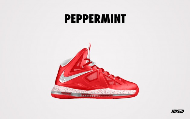 LeBron X Nike ID "Peppermint"