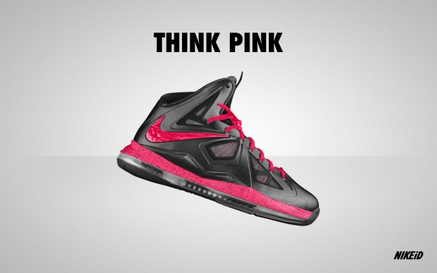 LeBron X Nike ID "Think Pink"
