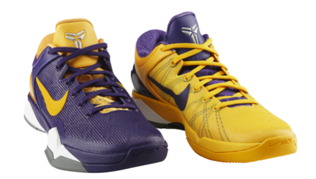 purple and gold nikes