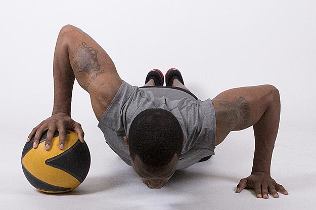 Single-Arm Med Ball Push-Up