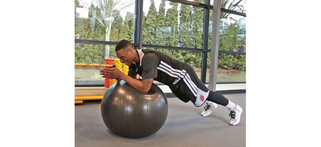 Stability Ball Plank