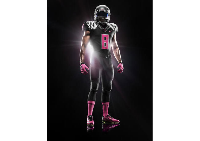 Oregon black and pink uniform