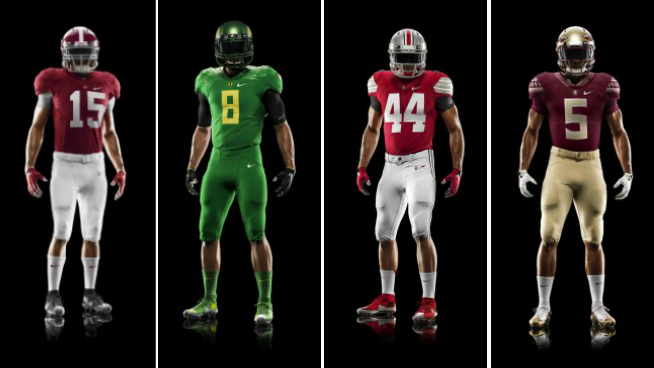 Nike Unveils Uniforms for First College Football Playoff
