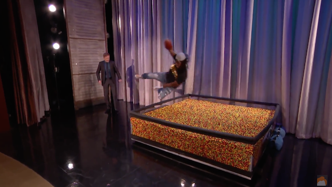 Marshawn Lynch Fulfills His Dream of Scoring a Touchdown in Skittles