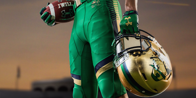 Notre Dame 'Shamrock Series' football uniforms