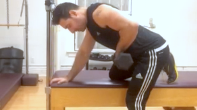 Pronated One-Hand Dumbbell Row with Bench