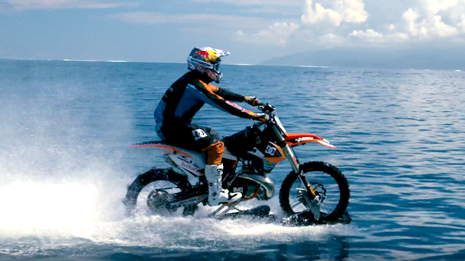Watch History as Robbie 'Maddo' Maddison Rides a Wave on His Dirtbike