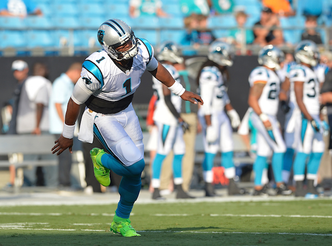 Cam Newton's Bright Green Under Armour PEs