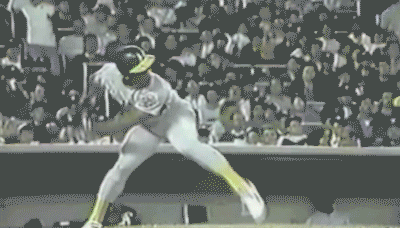 Rickey Henderson home run bat flip