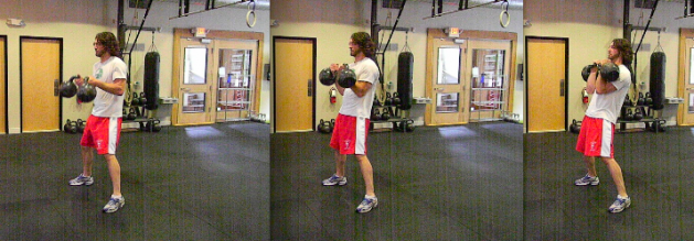 Double Kettlebell Hang Clean 1