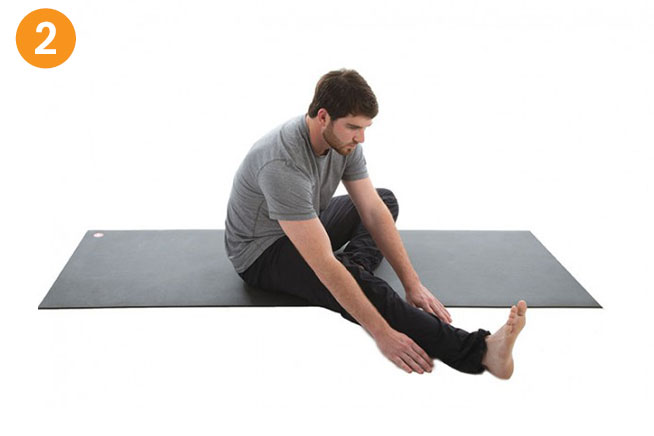 Bent-Knee Straddle Reach and Twist 2 