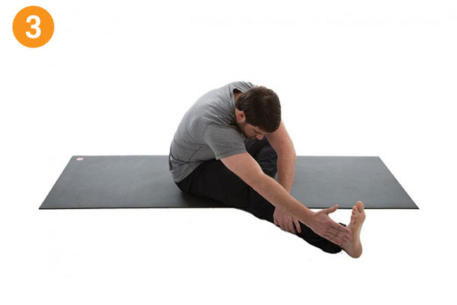 Bent-Knee Straddle Reach and Twist 3 