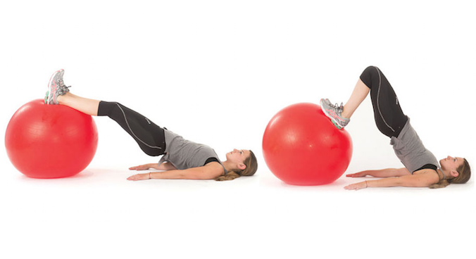 Stability Ball Leg Curl with 5-Second Eccentric Motion