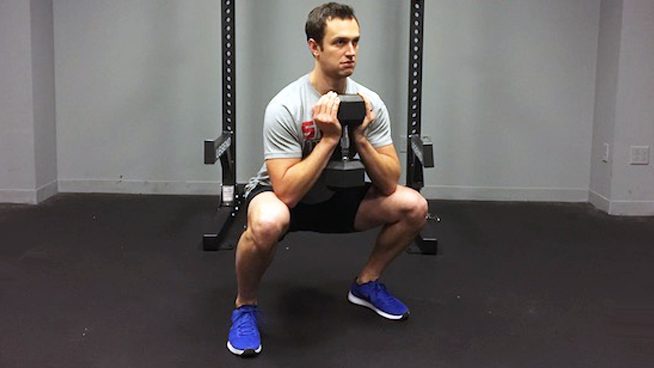 dumbbell goblet squat