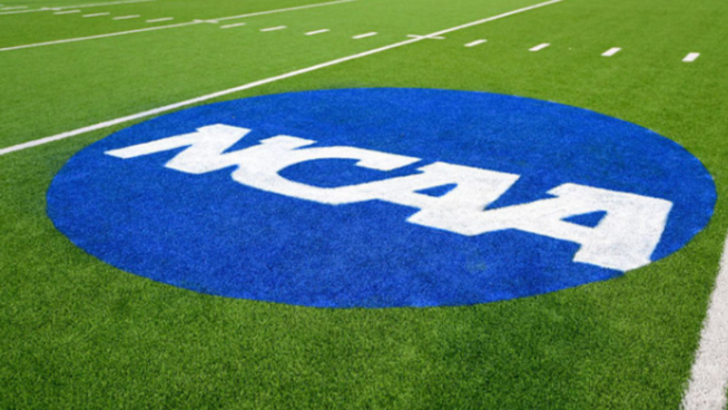 ncaa logo on football field - could college football leave the NCAA?