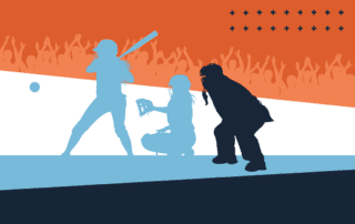 Illustration of baseball game for Safesport article on abuse and misconduct