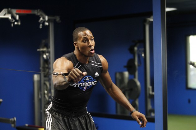 Dwight Howard in moisture-wicking clothes 